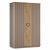 Шкаф 3-х дверный Мадрид (бежевый)