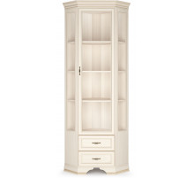 Шкаф-витрина угловой Сиена (Бодега Белый)